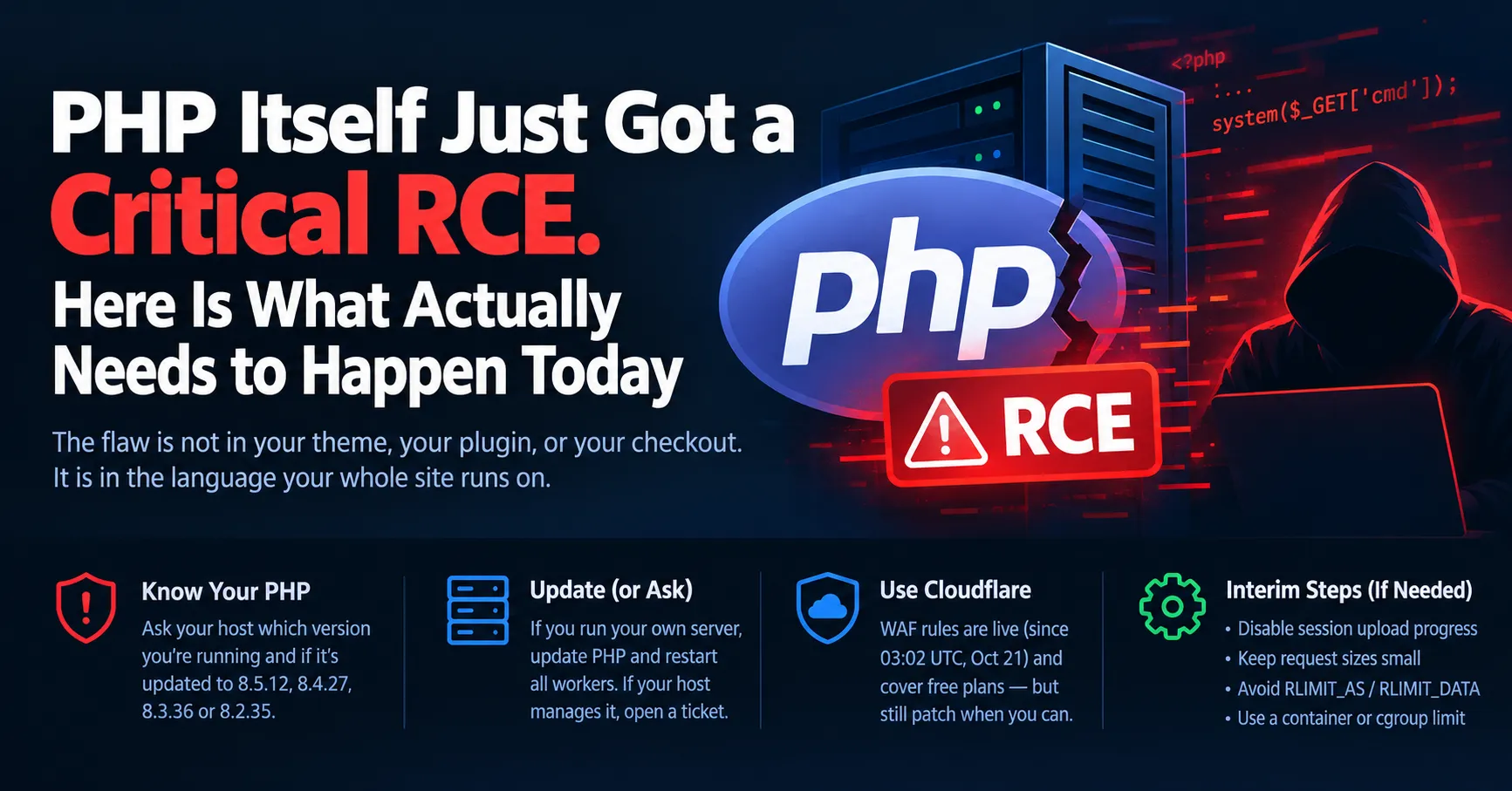 PHP Itself Just Got a Critical RCE. Here Is What Actually Needs to Happen Today